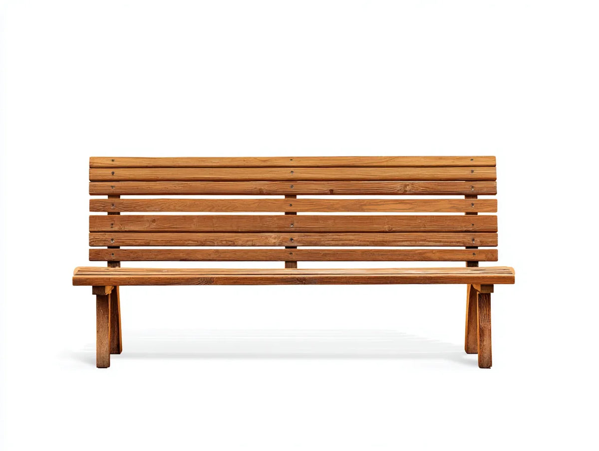 Gartenbank 170×48×90 cm - Teakholz Natur - Outdoor Sitzbank mit Rückenlehne klassisch