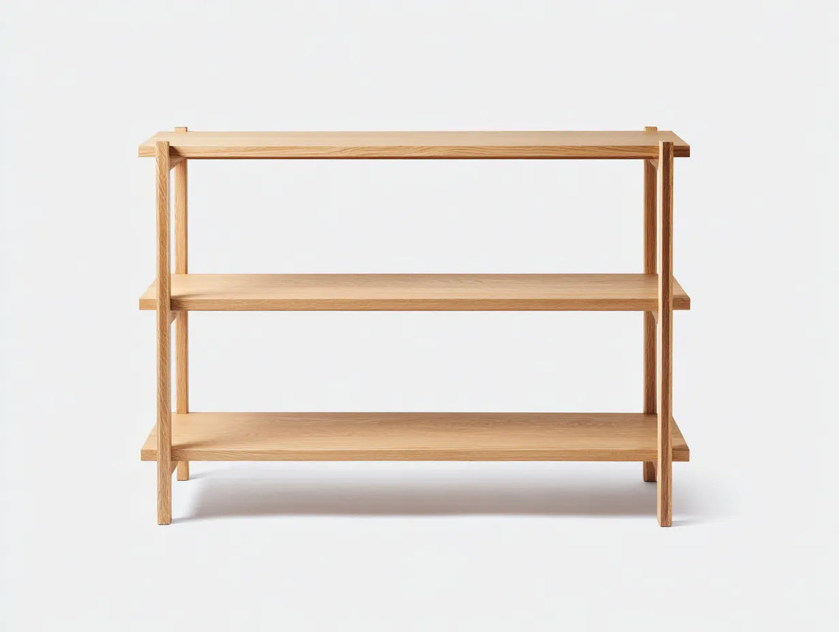 Bücherregal 110×38×90 cm - Eiche Holz Beige - minimalistisches Büroregal mit offener Ablage