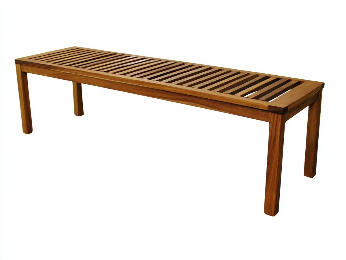 Gartenbank 175×50×46 cm - Teakholz Braun - Outdoor Sitzbank klassischer Stil